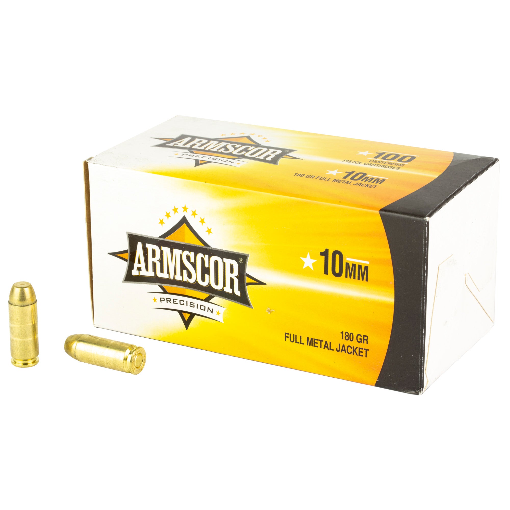 Armscor Pistol Value Pack Brass 10mm 180-Grain 100-Rounds FMJ