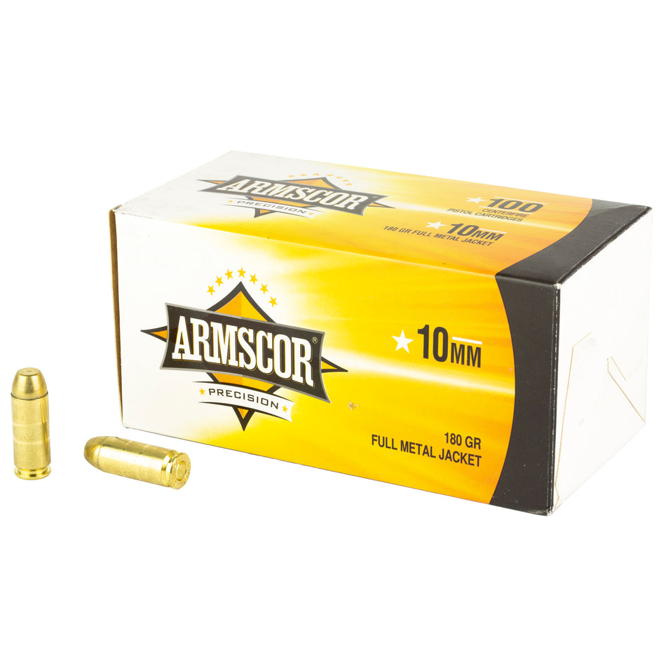 Armscor Pistol Value Pack Brass 10mm 180-Grain 100-Rounds FMJ