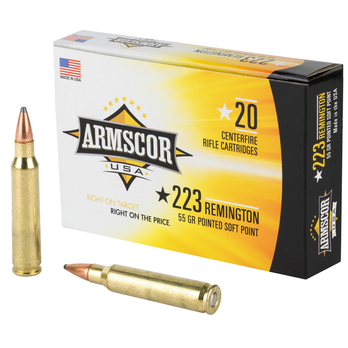 Armscor Competition .223 Remington 55 grain Pointed Soft Point ammunition