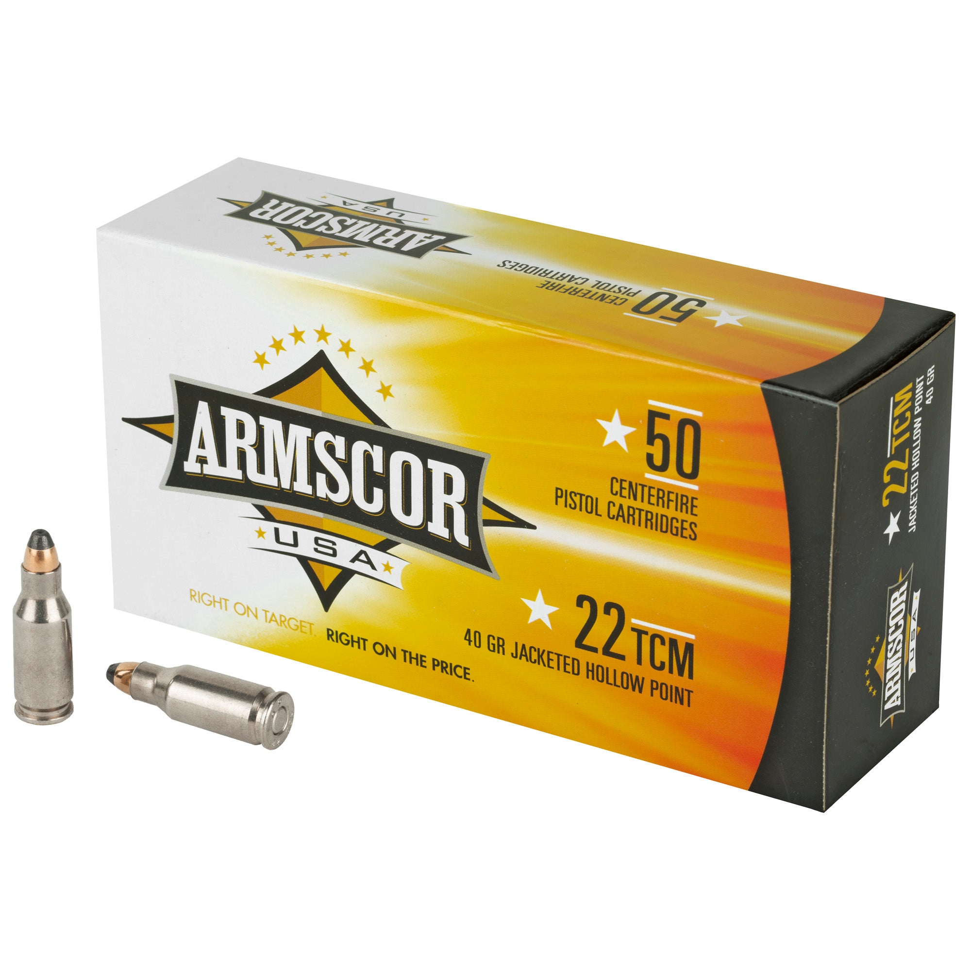 Armscor Competition .22 TCM 40 grain Jacketed Hollow Point ammunition