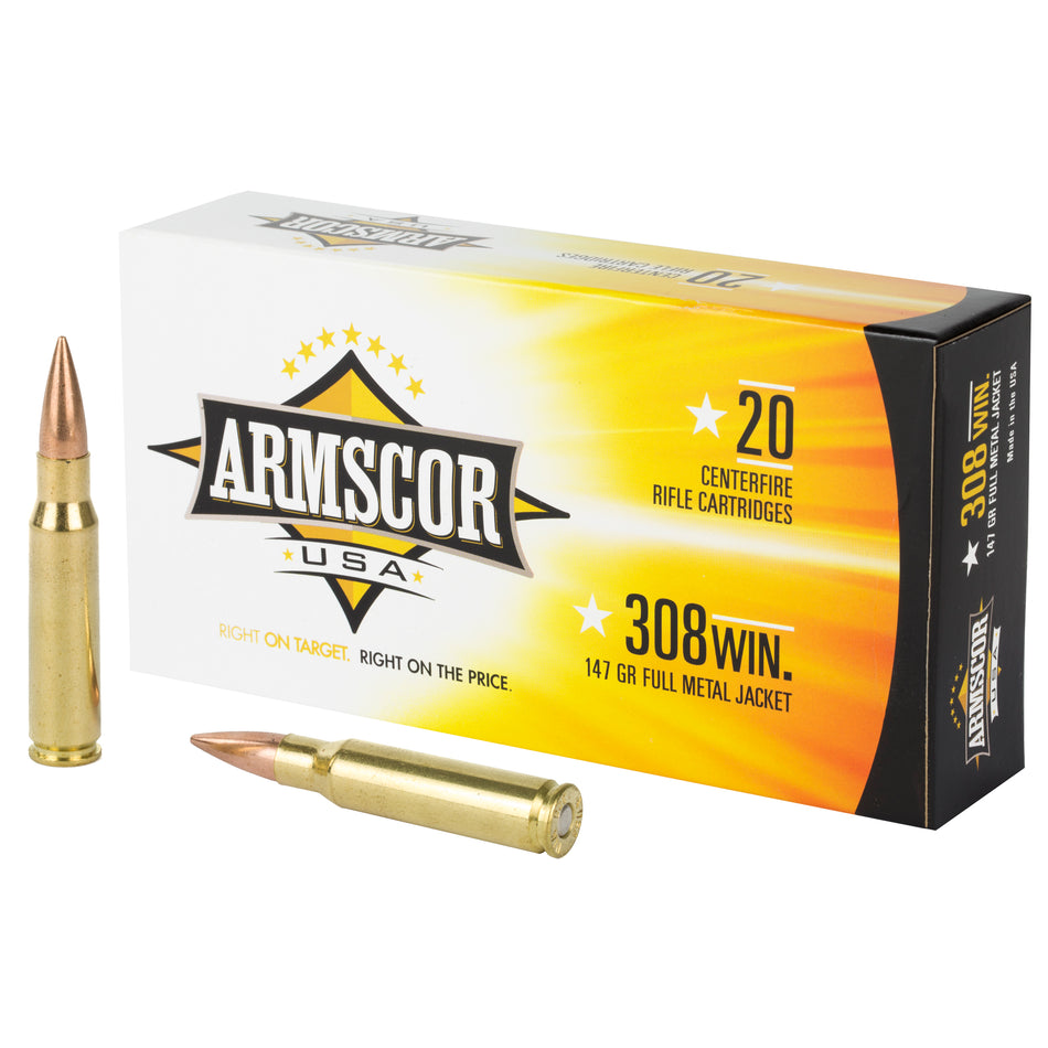 Armscor Competition .308 Win / 7.62x51mm 147 grain Full Metal Jacket ammunition