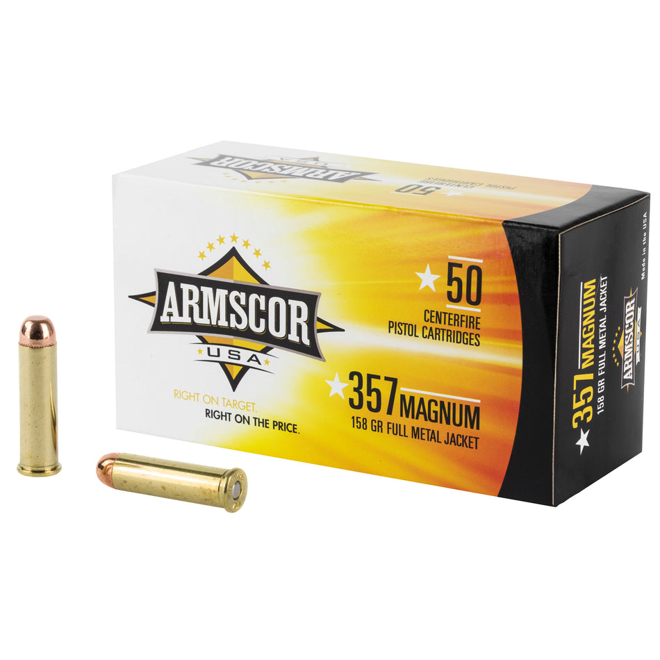 Armscor Competition .357 Magnum 158 grain Full Metal Jacket ammunition