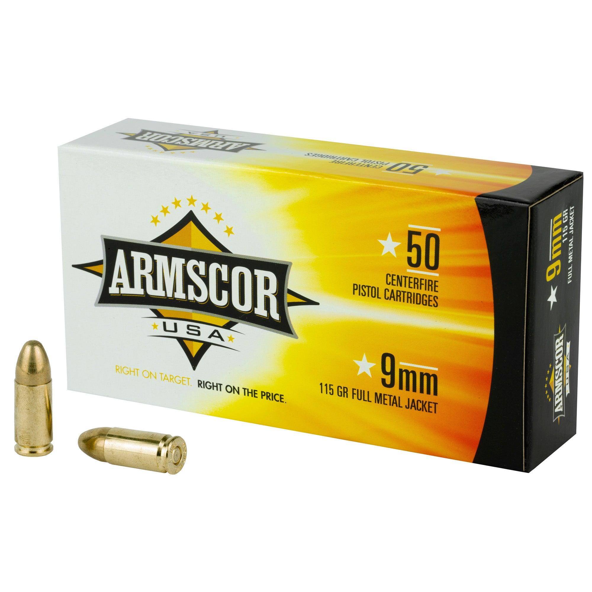 Armscor Competition Full Metal Jacket 115 Grain 9mm Luger/Parabellum 1097 fps