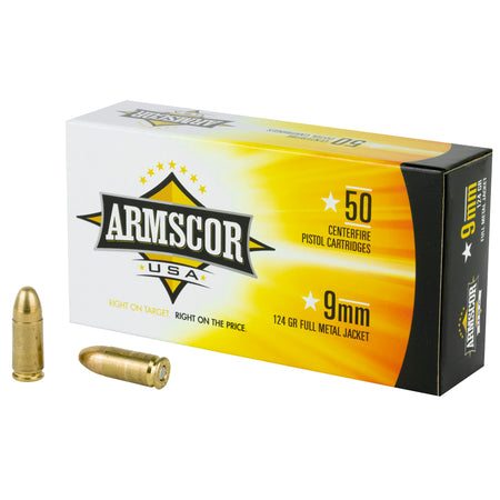 Armscor FAC94 Pistol 9mm Luger 124 gr Full Metal Jacket (FMJ)
