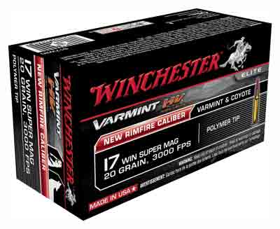Winchester Varmint HV .17 WSM 20 grain Polymer Tip ammunition