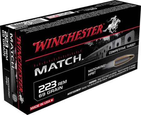 Winchester .223 Remington Sierra Matchking 69gr BTHP  Match Ammunition 20ct