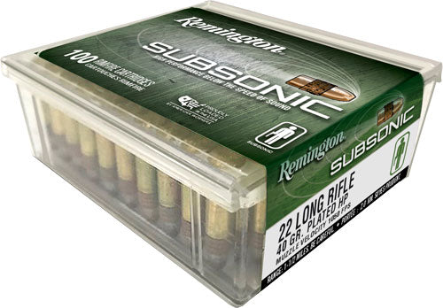 Remington Subsonic Copper Hollow Point 40 Grain .22 Long Rifle 1050 fps