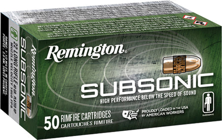Remington Subsonic Plated Hollow Point 40 Grain .22 Long Rifle 1050 fps
