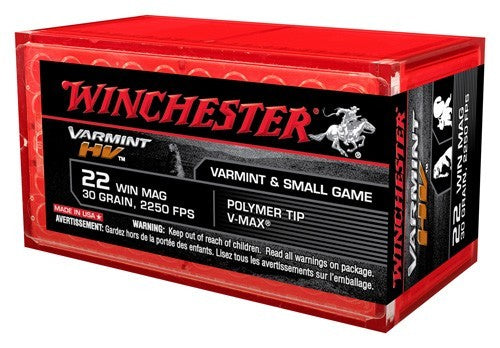 Winchester Varmint HV Rimfire Ammo 22 Mag 30 gr. V-Max
