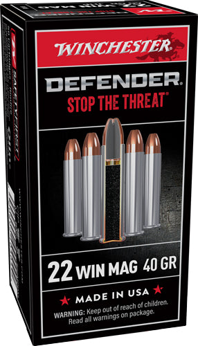 Winchester PDX1 Defender .22 Magnum / WMR 45 grain Jacketed Hollow Point ammunition
