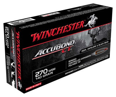 Winchester Expedition Big Game .270 WSM 140 grain AccuBond CT Polymer Tip ammunition
