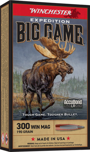 Winchester Expedition Big Game Nosler AccuBond Long-Range 190 Grain .300 Winchester Mag 2900 fps