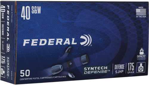 Federal Syntech Defense .40 S&W 175 grain Segmented Jacketed Hollow Point ammunition