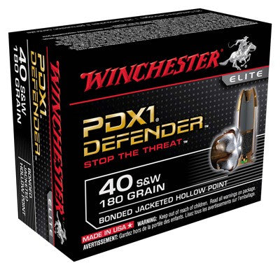 Winchester Defender Bonded Jacket Hollow Point 180 Grain .40 S&W 1140 fps