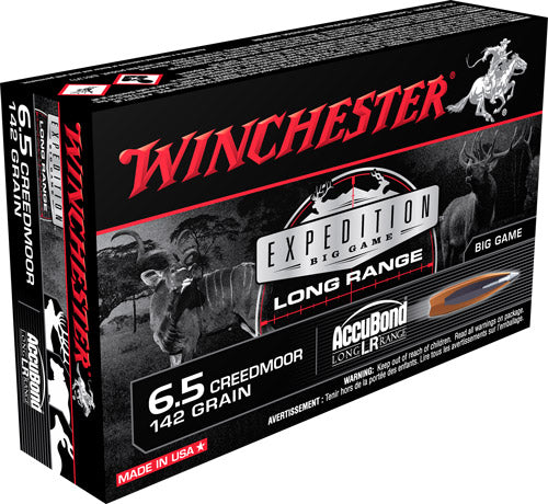 Winchester Expedition Big Game Nosler AccuBond Long-Range 142 Grain 6.5mm Creedmoor 2700 fps