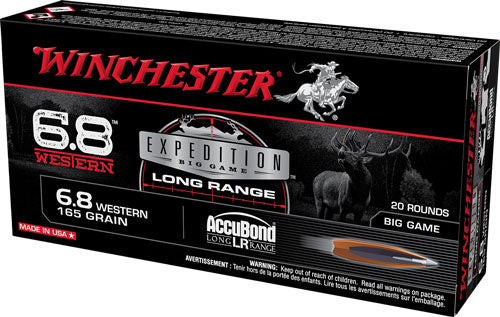 Winchester Expedition Big Game Nosler AccuBond Long-Range 165 Grain 6.8 Western 2970 fps