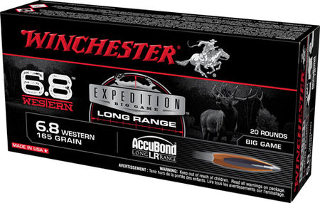 Winchester Expedition Big Game Nosler AccuBond Long-Range 165 Grain 6.8 Western 2970 fps