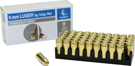 STV Scorpio Full Metal Jacket 124 Grain 9mm Luger/Parabellum