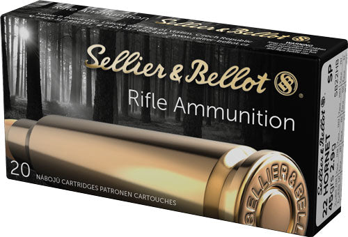 Sellier and Bellot Rifle .22 Hornet 45 grain Soft Point ammunition