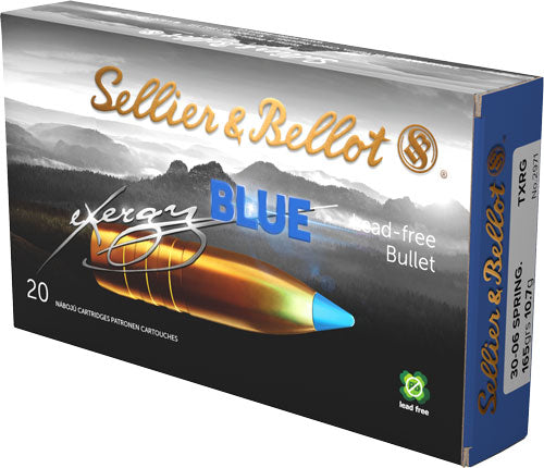 Sellier & Bellot (S&B) eXergy Boat Tail TAC-EX-Blue 165 Grain .30-06 Springfield 2785 fps