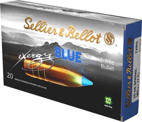 Sellier & Bellot (S&B) eXergy Boat Tail TAC-EX-Blue 180 Grain .30-06 Springfield 2654 fps
