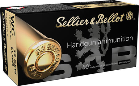 Sellier and Bellot Handgun .32 S&W Long 100 grain LEAD Wadcutter ammunition