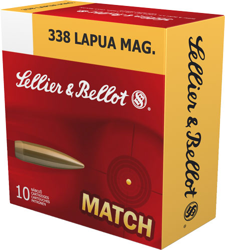 Sellier and Bellot Match .338 Lapua Magnum 250 grain Hollow Point Boat Tail ammunition