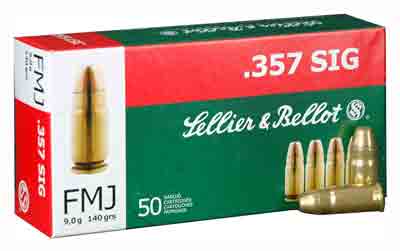 Sellier & Bellot (S&B)  Full Metal Jacket 140 Grain .357 Sig 1352 fps