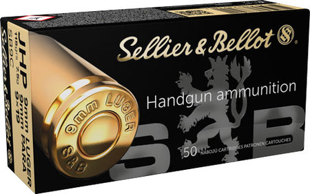 Sellier & Bellot (S&B)  Jacketed Hollow Point 115 Grain 9mm Luger/Parabellum 1237 fps