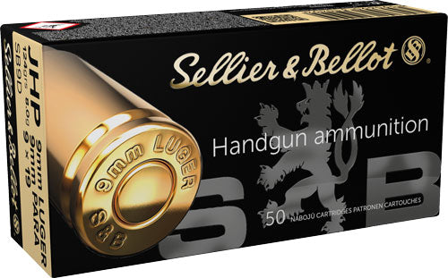 Sellier & Bellot (S&B)  Jacketed Hollow Point 124 Grain 9mm Luger/Parabellum 1201 fps