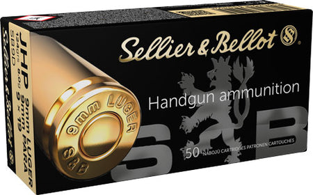 Sellier & Bellot (S&B)  Jacketed Hollow Point 124 Grain 9mm Luger/Parabellum 1201 fps