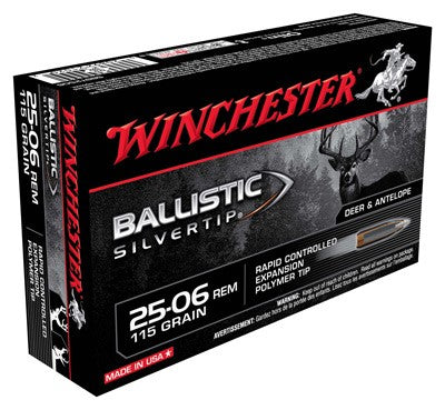 Winchester Ballistic Silvertip .25-06 Remington 115 grain Rapid Controlled Expansion Polymer Tip ammunition