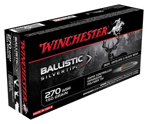 Winchester Ballistic Silvertip .270 WSM 150 grain Rapid Controlled Expansion Polymer Tip ammunition