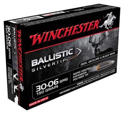 Winchester Ballistic Silvertip Rapid Controlled Expansion Polymer Tip 150 Grain .30-06 Springfield 2900 fps
