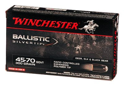 Winchester Ballistic Silvertip .45-70 Government 300 grain Rapid Controlled Expansion Polymer Tip ammunition