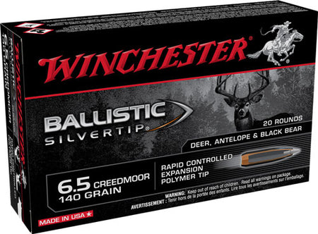 Winchester Ballistic Silvertip Rapid Controlled Expansion Polymer Tip 140 Grain 6.5mm Creedmoor 2700 fps