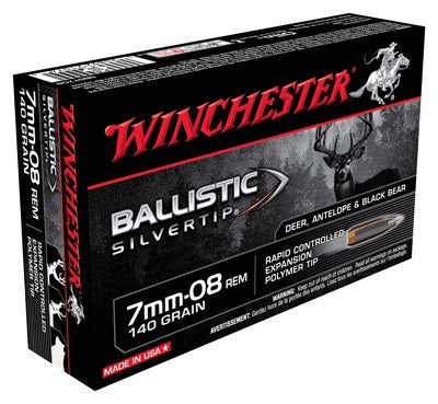 Winchester Ballistic Silvertip Rapid Controlled Expansion Polymer Tip 140 Grain 7mm-08 Remington 2770 fps