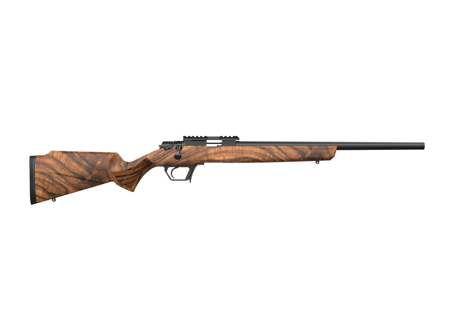 Retay USA ASD22-SWAL-16 Asend Hunter 22 LR 10+1 16" Black Heavy Barrel, Black Chrome Receiver w/Picatinny Rail, Turkish Walnut Fixed Stock