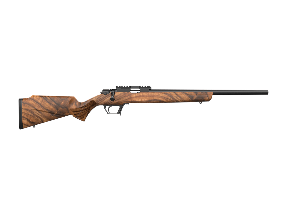 Retay USA ASD22-SWAL-20 Asend Hunter 22 LR 10+1 20" Black Heavy Barrel, Black Chrome Receiver w/Picatinny Rail, Turkish Walnut Fixed Stock