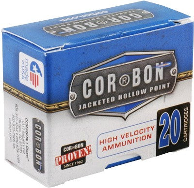 Cor-Bon Self Defense +P .45 ACP/Auto 165 grain Jacketed Hollow Point ammunition