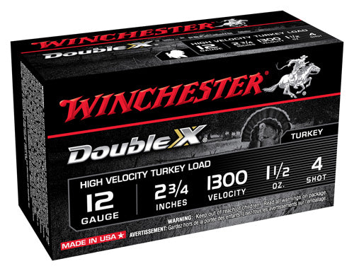 Winchester Double X High Velocity Turkey Shotgun Ammo 12 Gauge 2.75 in 1-1/2 oz #4
