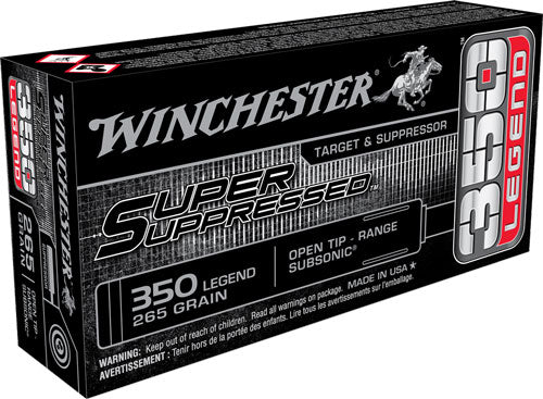 Winchester Super Suppressed Open Tip Range 255 Grain .350 Legend 1060 fps