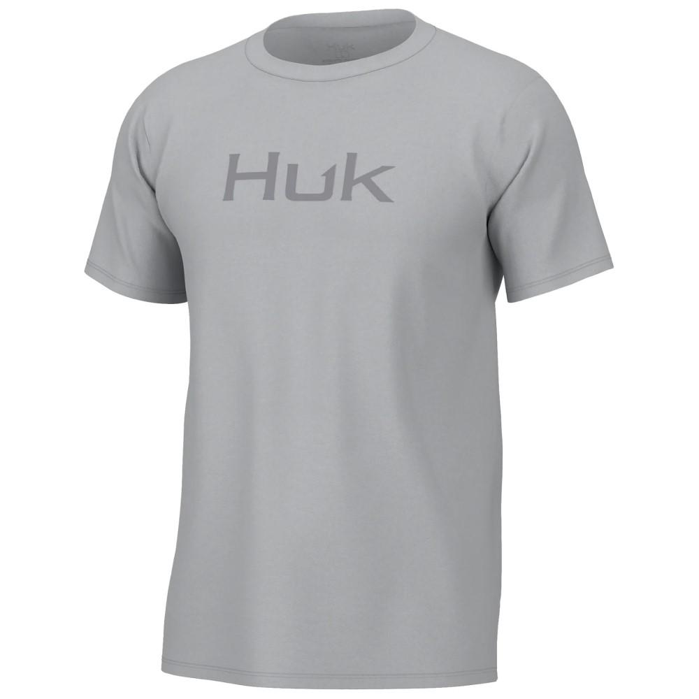 Huk Logo Short Sleeve Fishing Shirt Harbor Mist 2XL