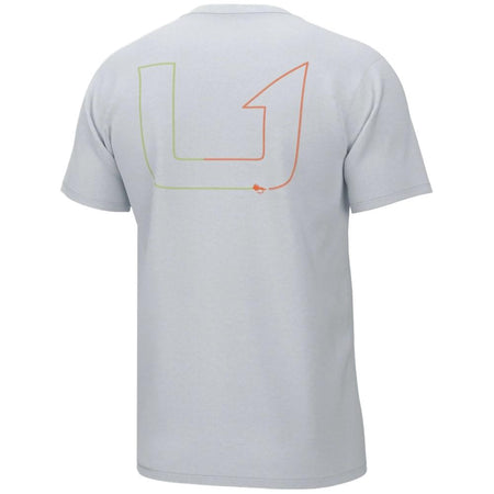 Huk Fly Line Short Sleeve T-Shirt White Size Small