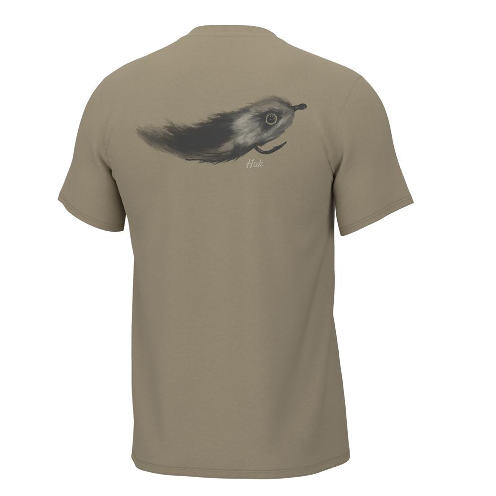Huk Streamer Fly Performance Short Sleeve Shirt Overland Trek L