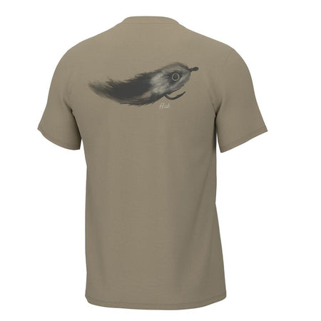 Huk Streamer Fly Short Sleeve Fishing Shirt Overland Trek Medium
