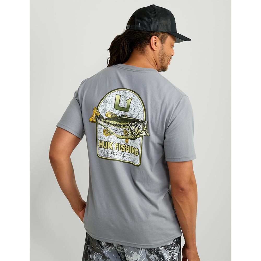 Huk KC Scott Badge Series Short Sleeve Shirt S Night Owl