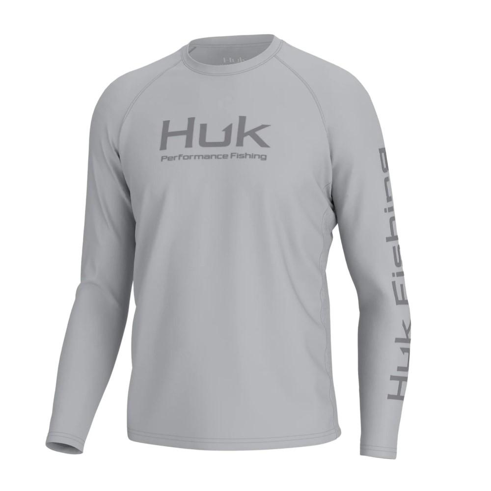 Huk Pursuit Long Sleeve Vented Fishing Shirt Harbor Mist Large with UPF 50+