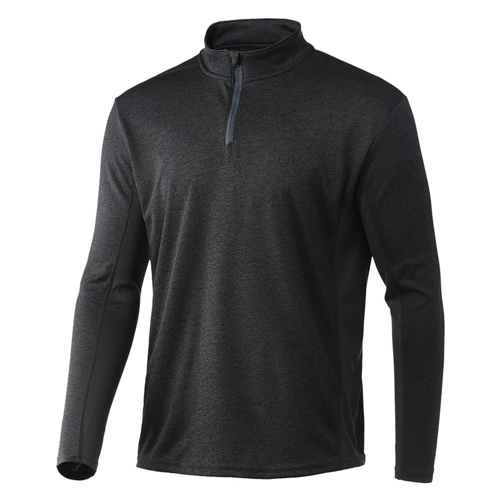 Huk Coldfront Long Sleeve 1/4 Zip Shirt Volcanic Ash Heather Small