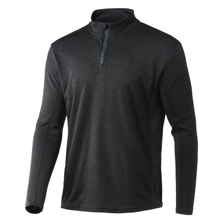 Huk Coldfront Long Sleeve 1/4 Zip Shirt Volcanic Ash Heather Small